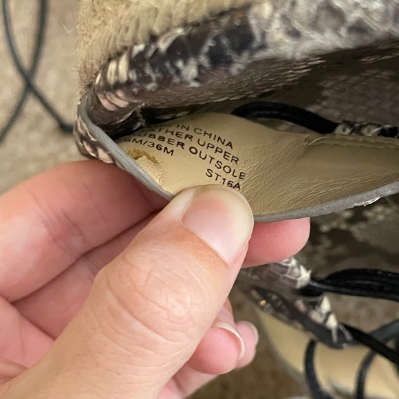 Michael Kors snakeskin espadrille lace up wedges - Picture 7 of 7